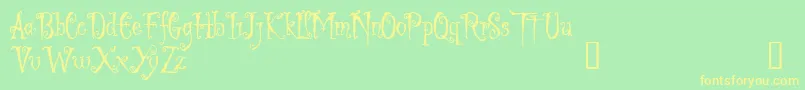 LIGED    Font – Yellow Fonts on Green Background