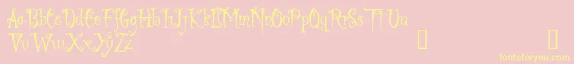 LIGED    Font – Yellow Fonts on Pink Background