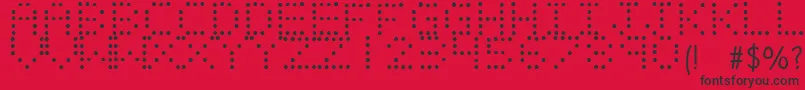 LIGHT EMITTING DIODES Font – Black Fonts on Red Background