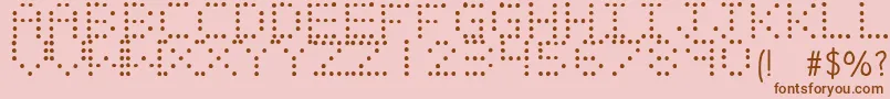 LIGHT EMITTING DIODES Font – Brown Fonts on Pink Background