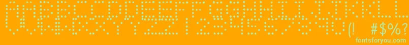 LIGHT EMITTING DIODES Font – Green Fonts on Orange Background