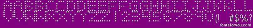 LIGHT EMITTING DIODES Font – Green Fonts on Purple Background