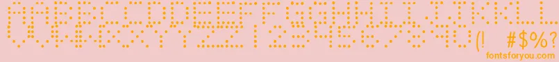 LIGHT EMITTING DIODES Font – Orange Fonts on Pink Background