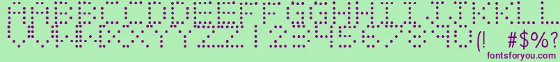 LIGHT EMITTING DIODES Font – Purple Fonts on Green Background