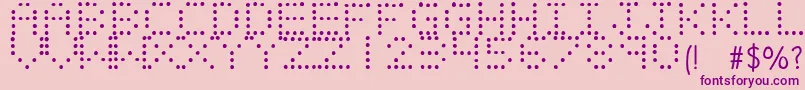 LIGHT EMITTING DIODES-Schriftart – Violette Schriften auf rosa Hintergrund
