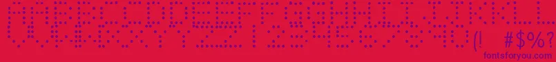 LIGHT EMITTING DIODES Font – Purple Fonts on Red Background