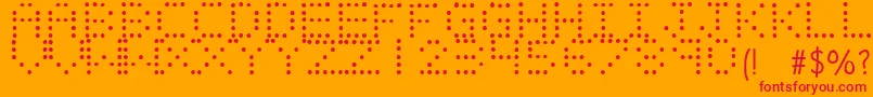 LIGHT EMITTING DIODES Font – Red Fonts on Orange Background