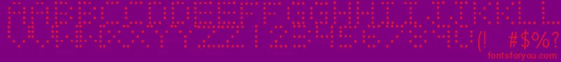 LIGHT EMITTING DIODES Font – Red Fonts on Purple Background