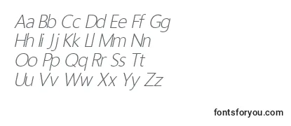 Light italic Font