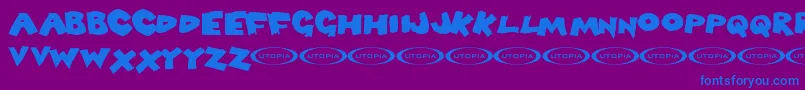 light Font – Blue Fonts on Purple Background