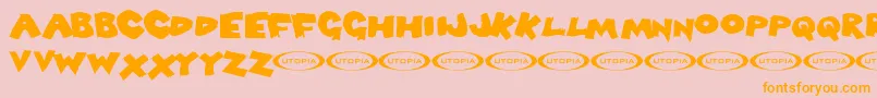 light Font – Orange Fonts on Pink Background