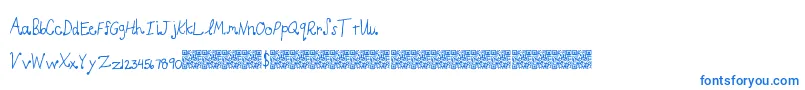 LightCurls Font – Blue Fonts on White Background