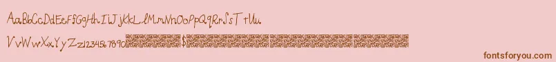 LightCurls Font – Brown Fonts on Pink Background