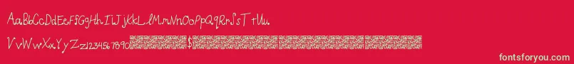 LightCurls Font – Green Fonts on Red Background