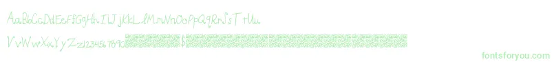 LightCurls-Schriftart – Grüne Schriften auf weißem Hintergrund