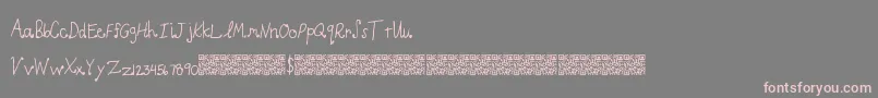 LightCurls Font – Pink Fonts on Gray Background