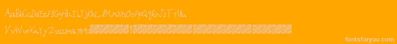 LightCurls Font – Pink Fonts on Orange Background