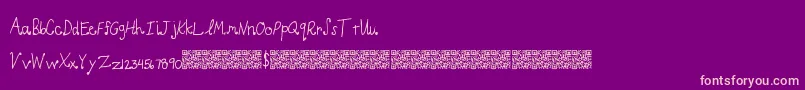 LightCurls Font – Pink Fonts on Purple Background