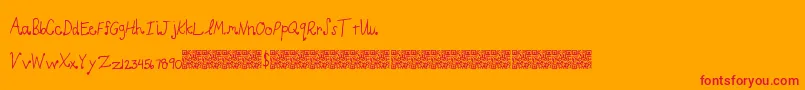 LightCurls Font – Red Fonts on Orange Background