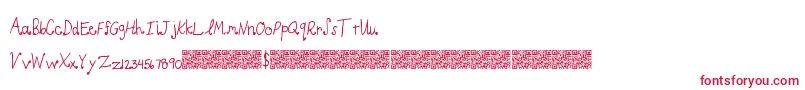 LightCurls Font – Red Fonts on White Background