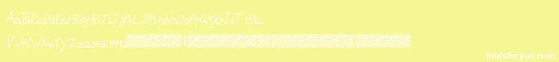 LightCurls Font – White Fonts on Yellow Background