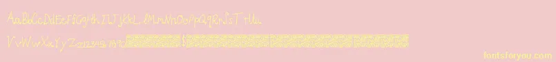 LightCurls Font – Yellow Fonts on Pink Background
