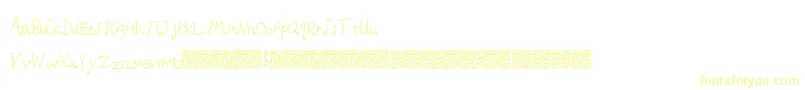 Czcionka LightCurls – żółte czcionki