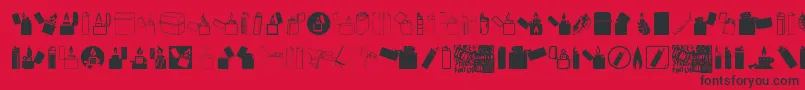Fonte Lighter Icons – fontes pretas em um fundo vermelho