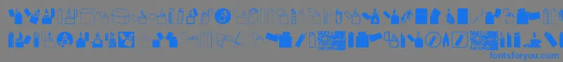 Fonte Lighter Icons – fontes azuis em um fundo cinza