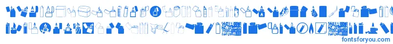 Lighter Icons Font – Blue Fonts on White Background