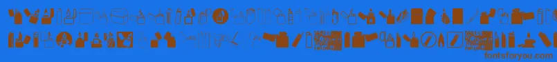 Lighter Icons Font – Brown Fonts on Blue Background