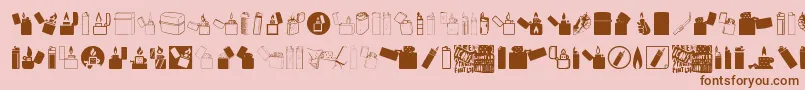 Lighter Icons Font – Brown Fonts on Pink Background