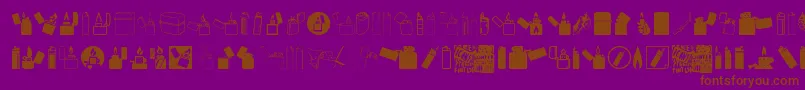 Lighter Icons Font – Brown Fonts on Purple Background