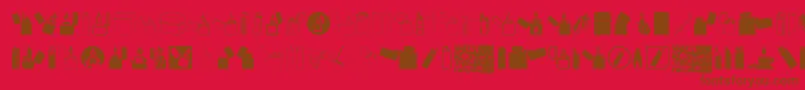 Lighter Icons Font – Brown Fonts on Red Background