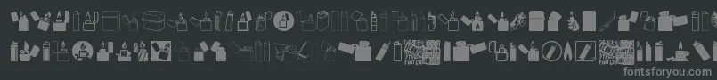 Lighter Icons Font – Gray Fonts on Black Background