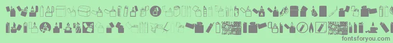 Fonte Lighter Icons – fontes cinzas em um fundo verde
