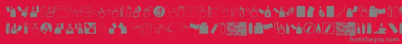 Lighter Icons Font – Gray Fonts on Red Background