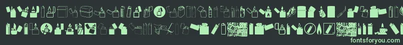 Fonte Lighter Icons – fontes verdes em um fundo preto