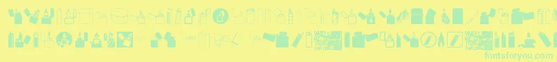 Police Lighter Icons – polices vertes sur fond jaune