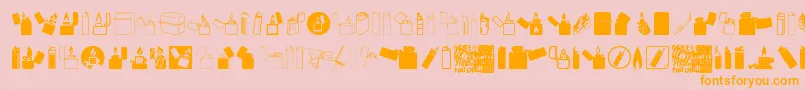 Fonte Lighter Icons – fontes laranjas em um fundo rosa