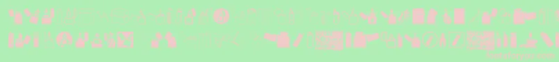 fuente Lighter Icons – Fuentes Rosadas Sobre Fondo Verde