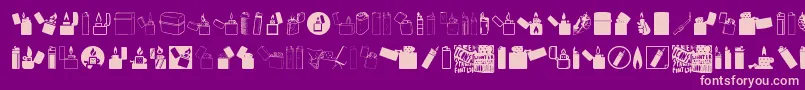 fuente Lighter Icons – Fuentes Rosadas Sobre Fondo Morado