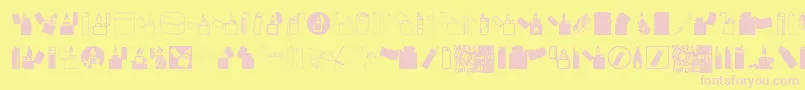 Czcionka Lighter Icons – różowe czcionki na żółtym tle