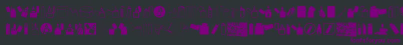 Lighter Icons Font – Purple Fonts on Black Background