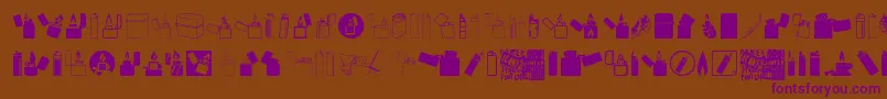 Lighter Icons Font – Purple Fonts on Brown Background