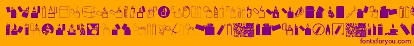 Lighter Icons Font – Purple Fonts on Orange Background