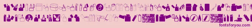 Lighter Icons Font – Purple Fonts on Pink Background