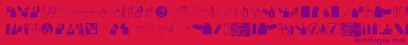 Lighter Icons-fontti – violetit fontit punaisella taustalla