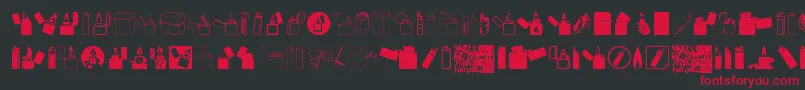 Lighter Icons Font – Red Fonts on Black Background