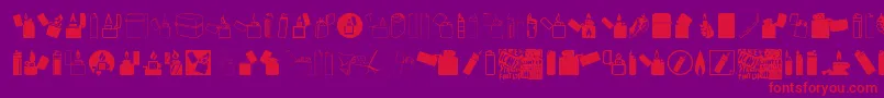 fuente Lighter Icons – Fuentes Rojas Sobre Fondo Morado